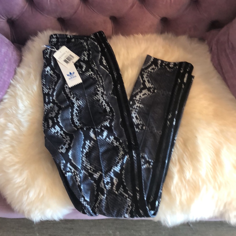 ***SOLD*** Not available   Adidas leopard print track pants NWT Small